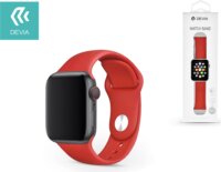 Devia Deluxe Series Sport Band 42/44 mm Apple Watch lyukacsos sport szíj - Piros