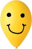 Gemar Ballons Smiley léggömb sárga (10 db)