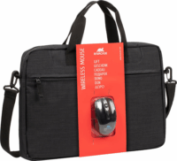 Rivacase Regent 8038 Notebook táska 15,6" vezeték nélküli egérrel - Fekete