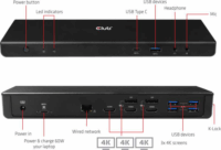 Club3D SenseVision USB 3.2 Gen1 Type-C Töltő/Dokkoló