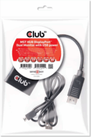 Club3D Displayport1.2 + MicroUSB - 2x Displayport adapter