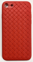 Apple iPhone 7/8 Plus Braided Szilikon Hátlap Tok - Piros