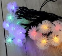 Iris Napelemes LED Zúzmara Fényfüzér 5m - Több Színű