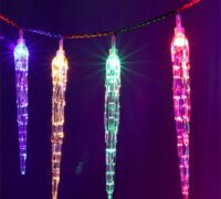 Iris Elemes LED Jégcsap Fényfüzér 3m - Több Színű