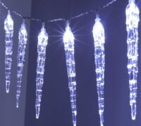 Iris Elemes LED Jégcsap Fényfüzér 3m - Fehér