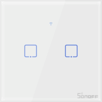 Sonoff T1 EU TX Intelligens 2-csatornás WiFi Fali Kapcsoló