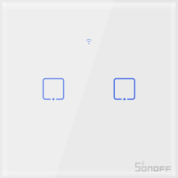 Sonoff T2 EU TX Intelligens 2-csatornás WiFi Fali Kapcsoló