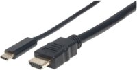Manhattan USB-C apa - HDMI apa Monitor kábel adapter 1m - Fekete