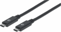 Manhattan SuperSpeed+ USB Type-C 3.1 Gen 2 kábel 1m - Fekete