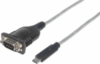 Manhattan USB-C apa - Soros RS-232 / DB9 apa adapter 45cm
