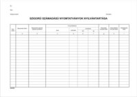 Victoria Szigorú számadású nyomtatványok nyilvántartása (25lap)