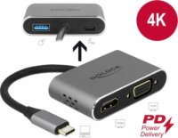 Delock USB-C - HDMI + VGA + USB 3.0 + USB-C PD adapter