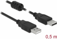 Delock USB 2.0 Összekötő kábel 0.5m - Fekete
