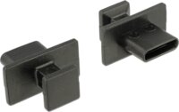 Delock Porvédő USB Type-C kimenethez fogantyúval - Fekete (10 db / csomag)