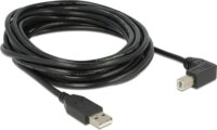 Delock USB2.0 Type-A - USB Type-B 90° Összekötő kábel 5m - Fekete