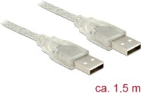 Delock USB 2.0 A apa - apa összekötő kábel 1.5m - Áttetsző