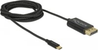 Delock USB-C apa - DisplayPort apa Összekötő kábel 2m - Fekete
