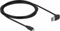 Delock EASY-USB 2.0-A apa 90° - MicroUSB-B apa Összekötő kábel 2m - Fekete