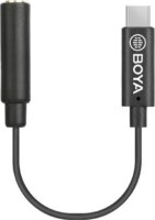 Boya BY-K4 3.5mm anya - USB-C apa adapter - Fekete
