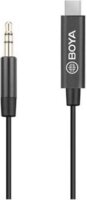 Boya BY-K2 3.5mm Jack - USB-C (apa - apa) kábel 0.2m - Fekete
