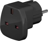 Techly UK -> EU 220V Power Plug Utazó adapter Fekete