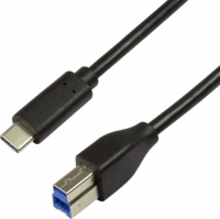 Logilink USB-C apa - USB-B apa Nyomtató kábel 1m - Fekete