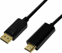 Logilink DisplayPort v1.2 apa - HDMI 1.4 apa kábel 5m Fekete