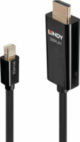 LINDY Mini DisplayPort - HDMI Aktív adapter kábel 2m Fekete