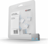 LINDY USB portblokkoló (kulcs nélkül) - Kék (10db)