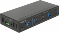 DeLOCK 63309 Ipari USB 3.0 HUB (4 port) Fekete