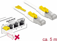 DeLOCK S/STP Cat6A Secure Patch kábel 5m Fehér