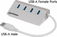 Manhattan 163767 USB 3.0 HUB (4 port) Alumínium