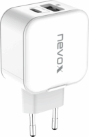 Nevox 1760 Hálózati USB-C + USB-A töltő 18W Fehér