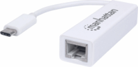 Manhattan USB-C apa - RJ45 anya adapter Fehér