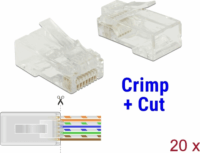 DeLOCK RJ45 krimpelő és vágó (apa) Cat.6 UTP 20 darab