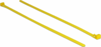 DeLOCK Újrahasznosítható hőálló kábel kötegelő/kábelrendező 300 x 7.6 mm Sárga (100db)