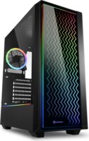 Sharkoon RGB LIT 200 Számítógépház - Fekete
