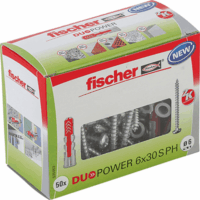 Fischer DUOPOWER 6x30 S Tipli csavarral (50db/csomag)