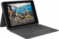 Logitech Rugged Folio Apple iPad 7. és 8. generációs Billentyűzetes tok - Grafitszürke (Német)