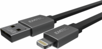 Emtec Lightning apa - USB-A apa töltőkábel 1.2m - Fekete