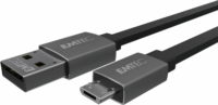 Emtec MicroUSB apa - USB-A apa töltőkábel 1.2m - Fekete