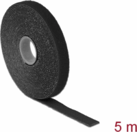 DeLOCK 18711 Tépőzáras kábel kötegelő/kábelrendező 5m Fekete