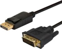 SAVIO DisplayPort apa - DVI-D apa kábel 1.8m Fekete