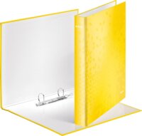 Leitz Wow 2 Gyűrűs könyv A4 D alakú lakkfényű - Sárga