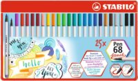 STABILO Pen 68 brush 0,4 mm Ecsetirón készlet - Vegyes szín