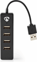 Nedis UHUBU2420BK USB 2.0 HUB (4 Port) Fekete