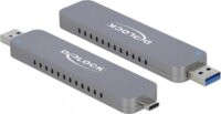 DELOCK 42616 M.2 NVMe PCIe USB 3.1 C + A Külső HDD ház - Szürke