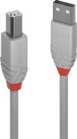 LINDY Anthra Line USB-B - USB-A Adat- és töltőkábel 5m - Fehér