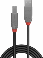 LINDY Anthra Line USB-B - USB-A Adat- és töltőkábel 5m - Fekete