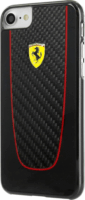 Ferrari SF Pit Stop iPhone 7 Plus / 8 Plus Valódi Carbon Tok - Fekete
